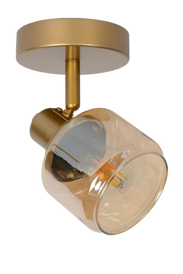 Lucide BJORN - Ceiling spotlight - 1xE14 - Matt Gold / Brass - off